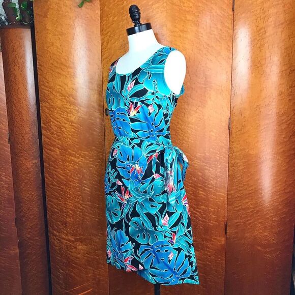 HILO HATTIE 80’s Vintage Pinup Sarong Sundress L - Picture 4 of 15